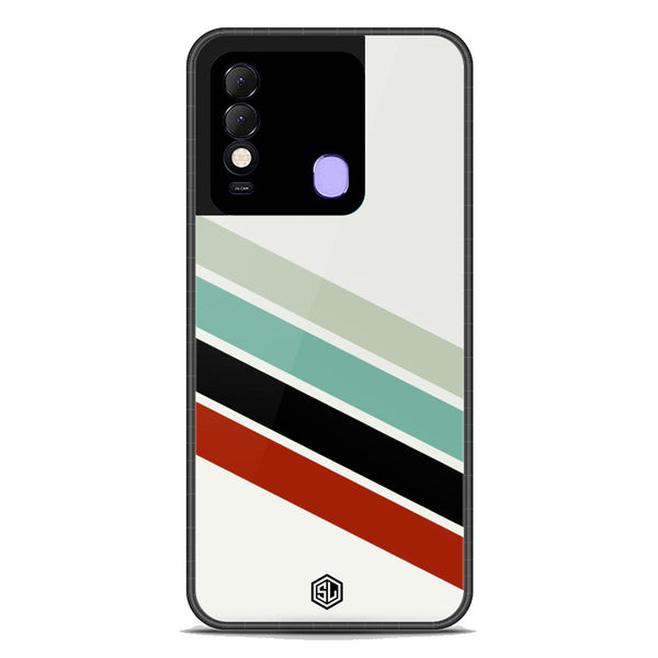 Retro Stripes Series Soft Phone Case - Premium Glass Case - Tecno Spark 8