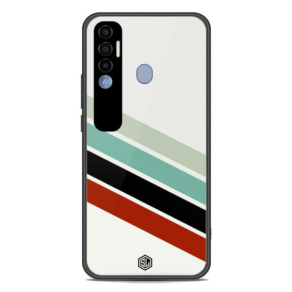 Retro Stripes Series Soft Phone Case - Premium Glass Case - Tecno Spark 7 Pro