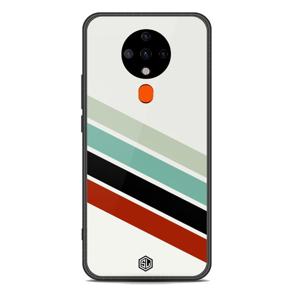 Retro Stripes Series Soft Phone Case - Premium Glass Case - Tecno Spark 6