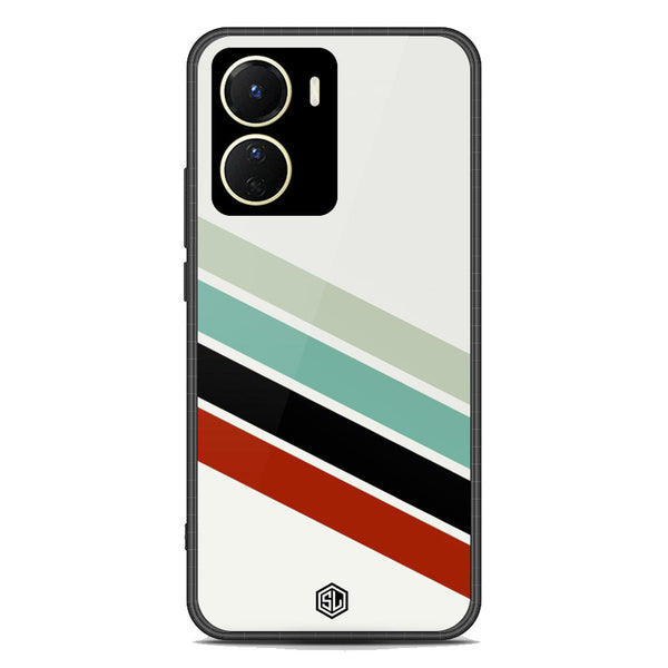 Retro Stripes Series Soft Phone Case - Premium Glass Case - Vivo Y56 5G