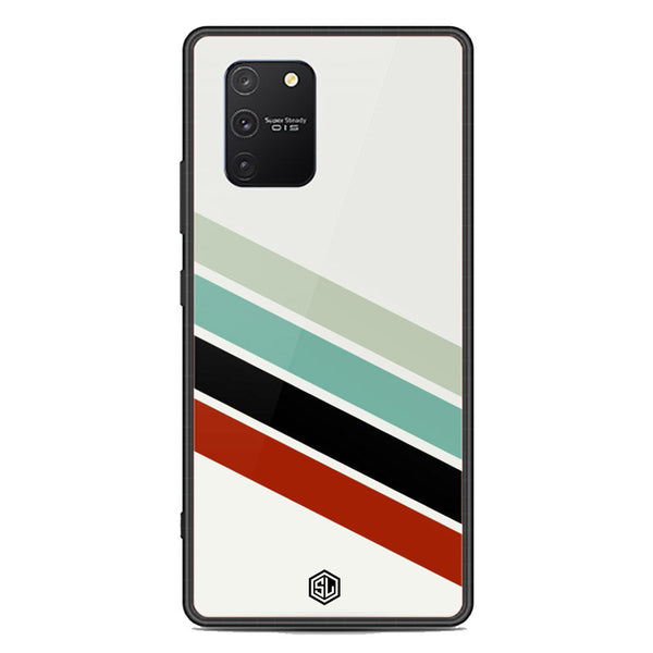 Retro Stripes Series Soft Phone Case - Premium Glass Case - Samsung Galaxy S10 Lite