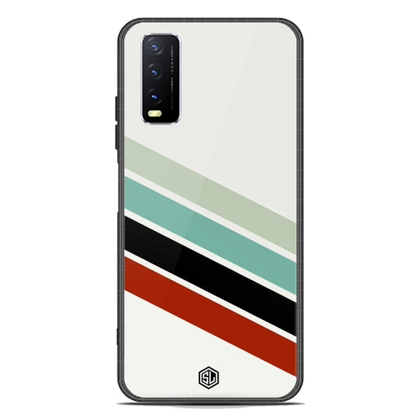 Retro Stripes Series Soft Phone Case - Premium Glass Case - Vivo Y12a
