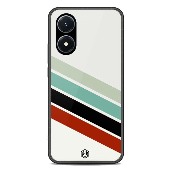 Retro Stripes Series Soft Phone Case - Premium Glass Case - Vivo Y02s