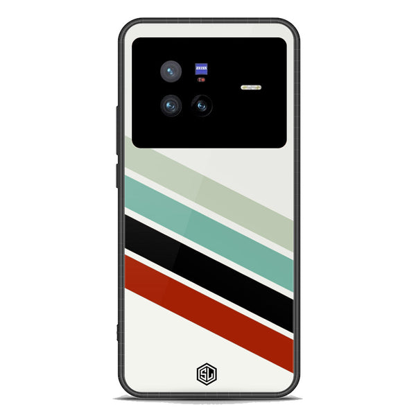 Retro Stripes Series Soft Phone Case - Premium Glass Case - Vivo X80