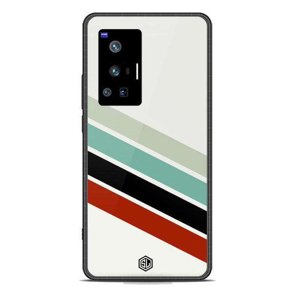 Retro Stripes Series Soft Phone Case - Premium Glass Case - Vivo X70 Pro
