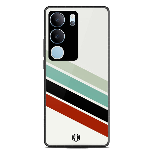 Retro Stripes Series Soft Phone Case - Premium Glass Case - Vivo V29 Pro