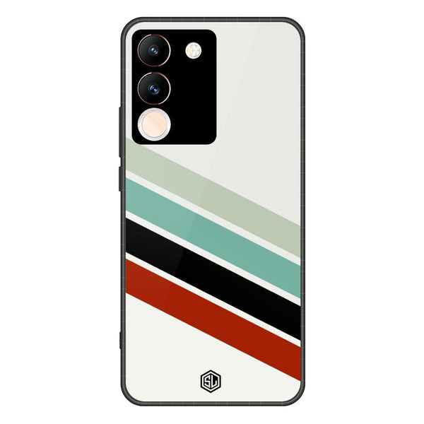 Retro Stripes Series Soft Phone Case - Premium Glass Case - Vivo V29e