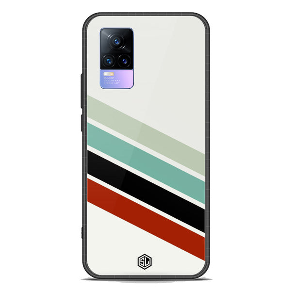 Retro Stripes Series Soft Phone Case - Premium Glass Case - Vivo V21e