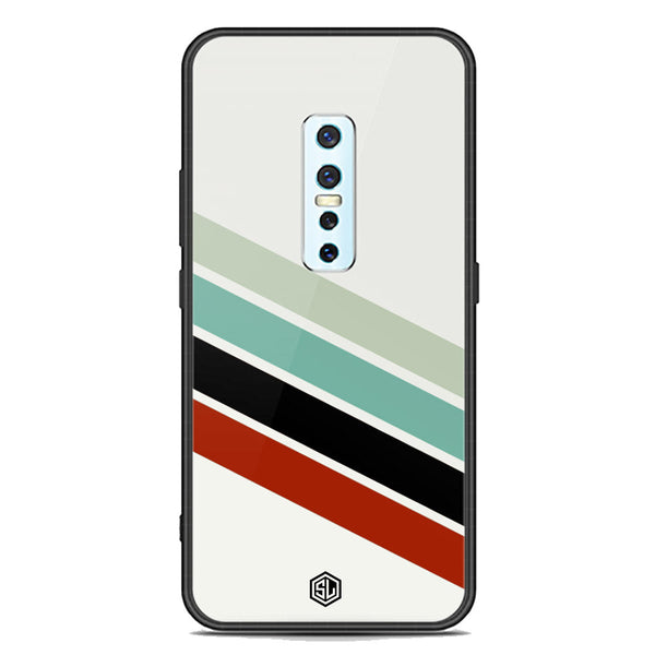 Retro Stripes Series Soft Phone Case - Premium Glass Case - Vivo V17 Pro