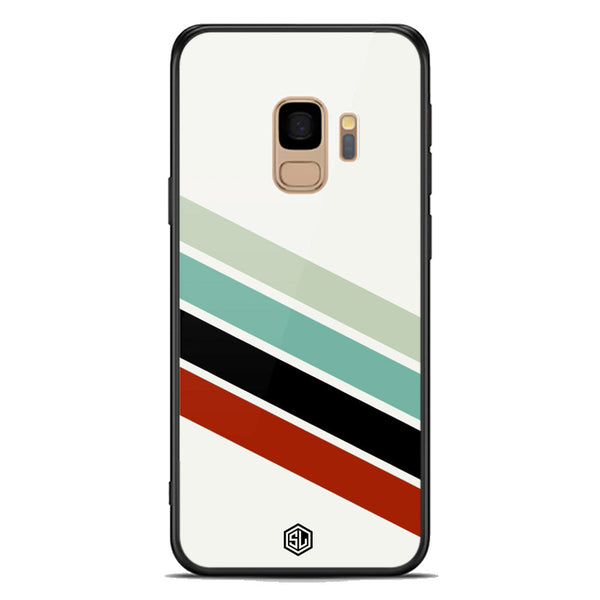 Retro Stripes Series Soft Phone Case - Premium Glass Case - Samsung Galaxy S9