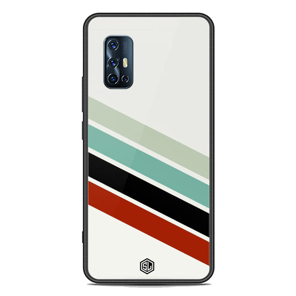 Retro Stripes Series Soft Phone Case - Premium Glass Case - Vivo V17