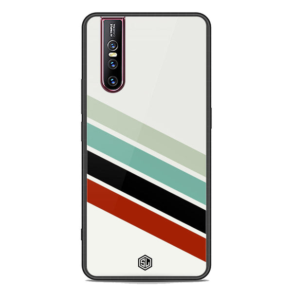 Retro Stripes Series Soft Phone Case - Premium Glass Case - Vivo V15 Pro