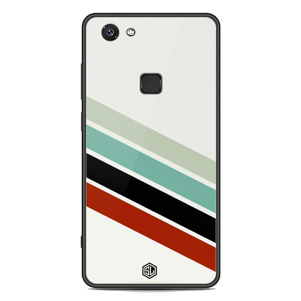 Retro Stripes Series Soft Phone Case - Premium Glass Case - Vivo V7