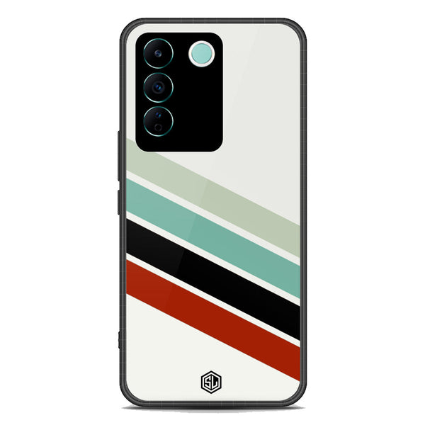 Retro Stripes Series Soft Phone Case - Premium Glass Case - Vivo S16e