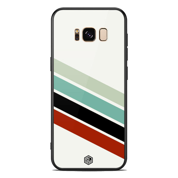 Retro Stripes Series Soft Phone Case - Premium Glass Case - Samsung Galaxy S8