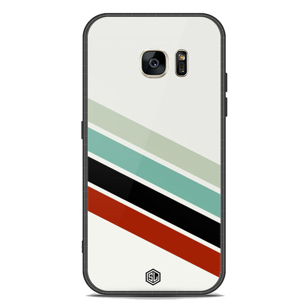 Retro Stripes Series Soft Phone Case - Premium Glass Case - Samsung Galaxy S7