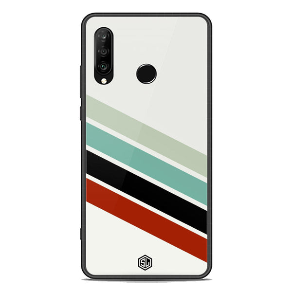 Retro Stripes Series Soft Phone Case - Premium Glass Case - Huawei P30 lite