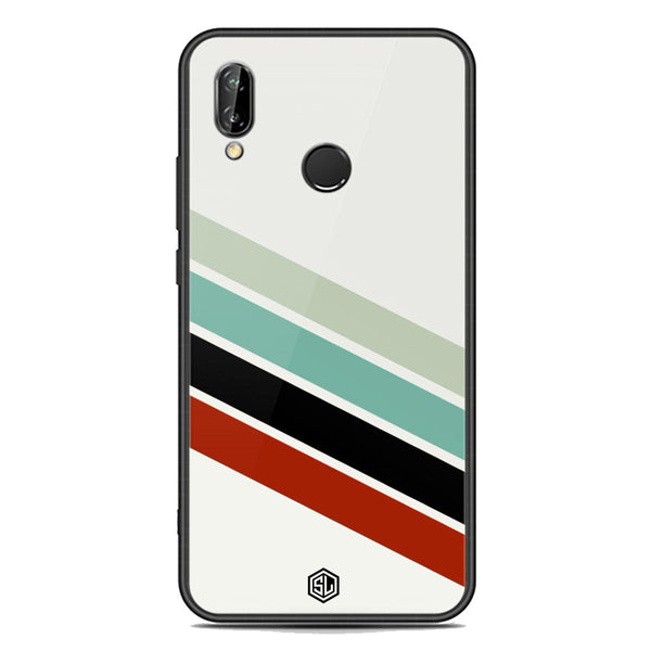 Retro Stripes Series Soft Phone Case - Premium Glass Case - Huawei P20 Lite
