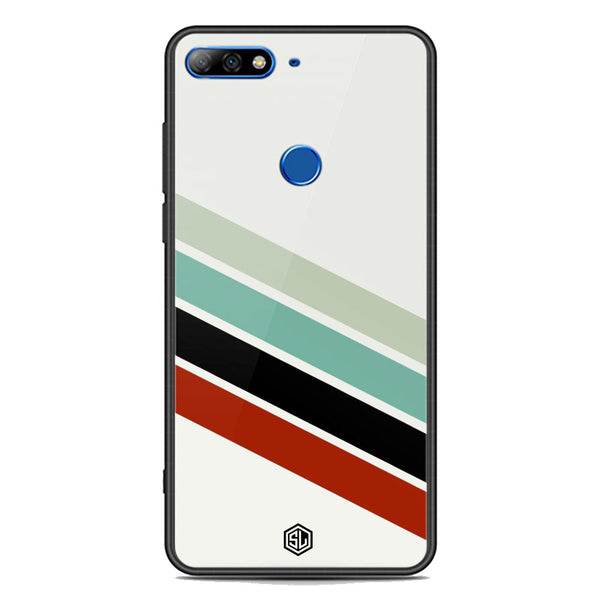Retro Stripes Series Soft Phone Case - Premium Glass Case - Huawei Honor 7C