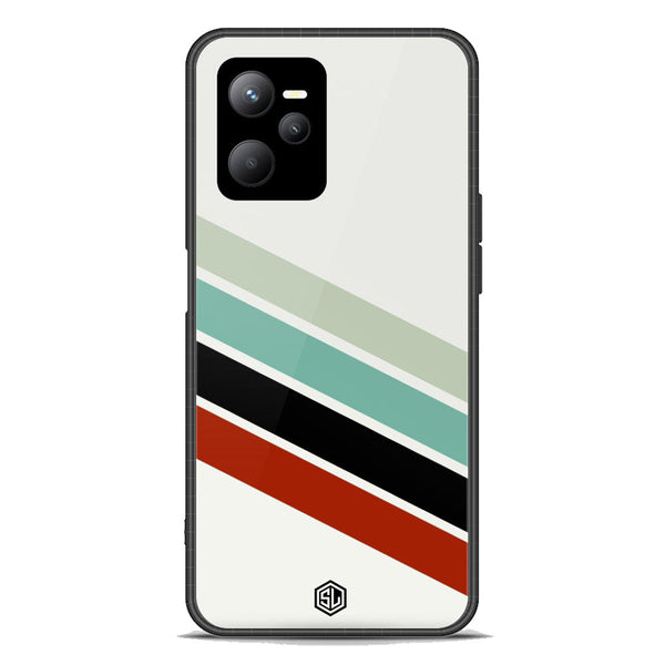 Retro Stripes Series Soft Phone Case - Premium Glass Case - Realme V25