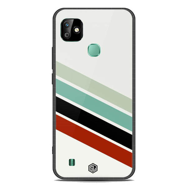 Retro Stripes Series Soft Phone Case - Premium Glass Case - Infinix Smart HD 2021