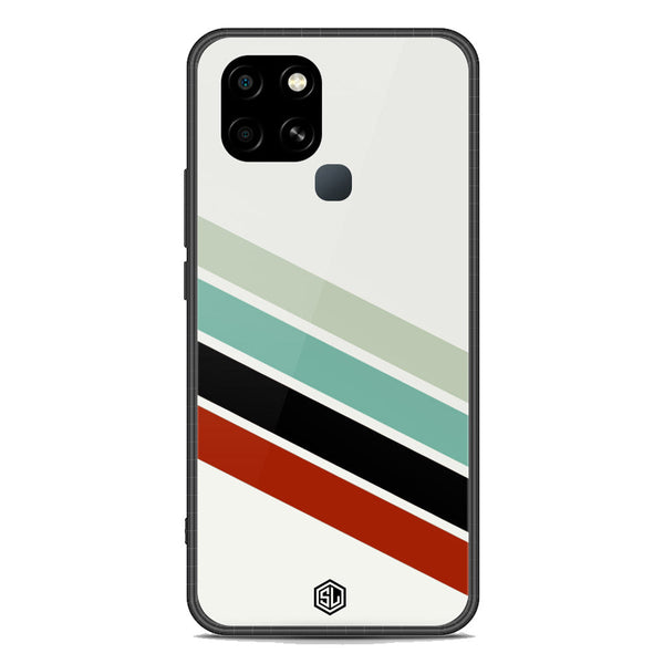 Retro Stripes Series Soft Phone Case - Premium Glass Case - Infinix Smart 6