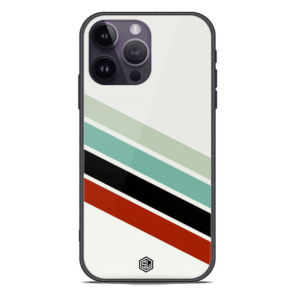 Retro Stripes Series Soft Phone Case - Premium Glass Case - iPhone 14 Pro