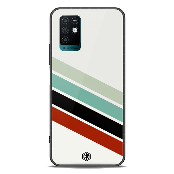 Retro Stripes Series Soft Phone Case - Premium Glass Case - Infinix Note 10