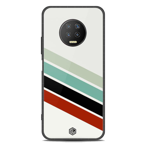 Retro Stripes Series Soft Phone Case - Premium Glass Case - Infinix Note 7
