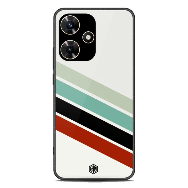 Retro Stripes Series Soft Phone Case - Premium Glass Case - Infinix Hot 30i