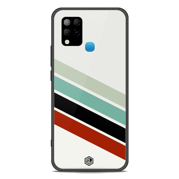 Retro Stripes Series Soft Phone Case - Premium Glass Case - Infinix Hot 10S
