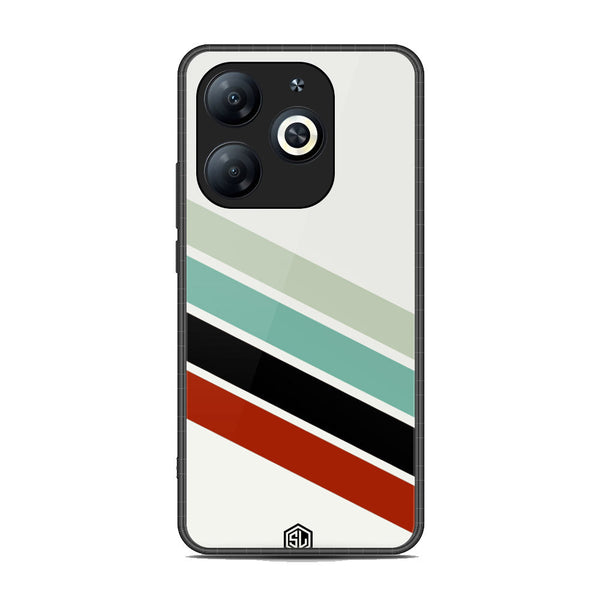 Retro Stripes Series Soft Phone Case - Premium Glass Case - Tecno Spark 20