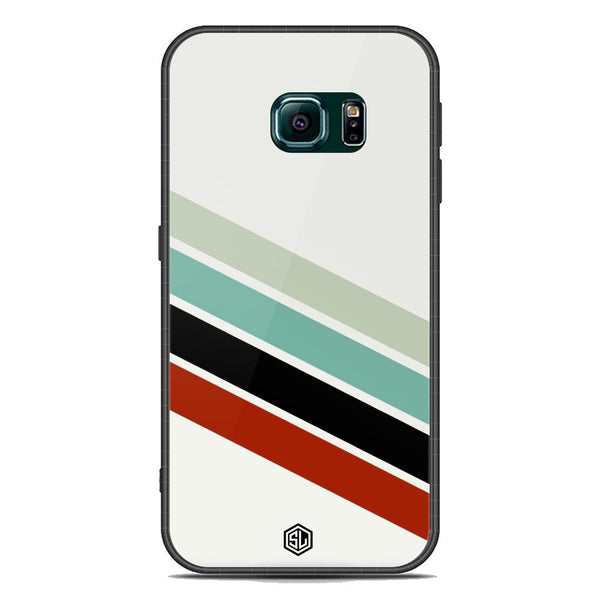 Retro Stripes Series Soft Phone Case - Acrylic Glass Case - Samsung Galaxy S6 Edge Plus