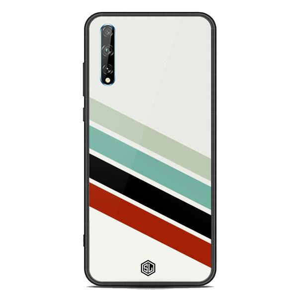 Retro Stripes Series Soft Phone Case - Acrylic Glass Case - Huawei Y8p