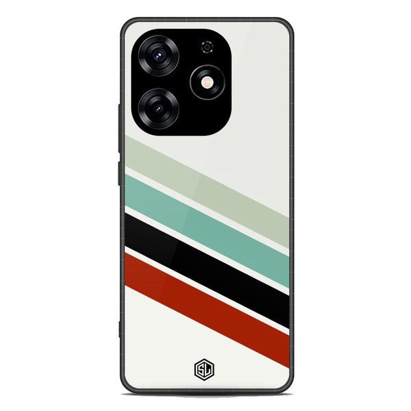 Retro Stripes Series Soft Phone Case - Metal Case - Tecno Spark 10 Pro
