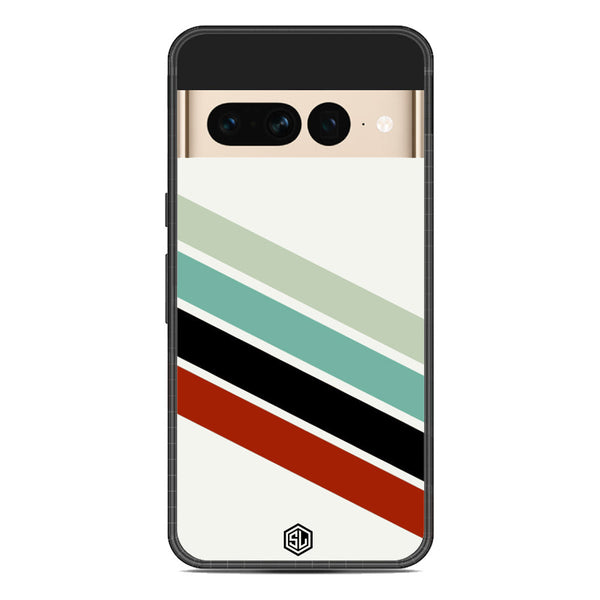Retro Stripes Series Soft Phone Case - Metal Case - Google Pixel 7 Pro