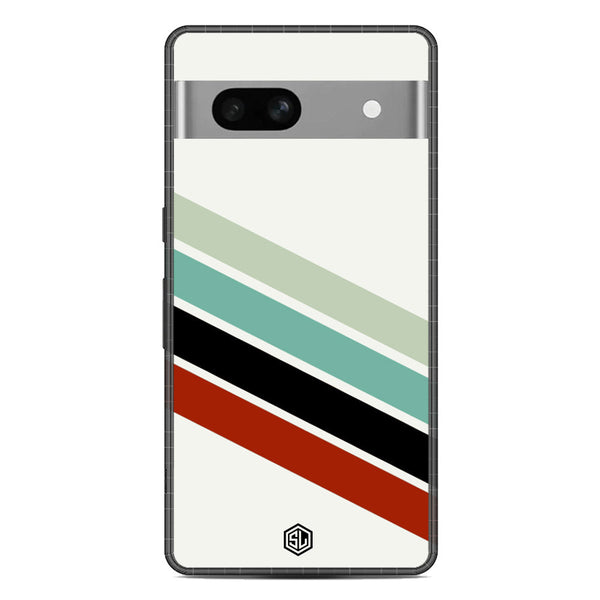 Retro Stripes Series Soft Phone Case - Metal Case - Google Pixel 7a