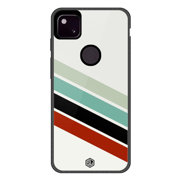 Retro Stripes Series Soft Phone Case - Metal Case - Google Pixel 4a