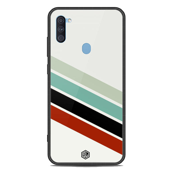 Retro Stripes Series Soft Phone Case - Premium Glass Case - Samsung Galaxy M11