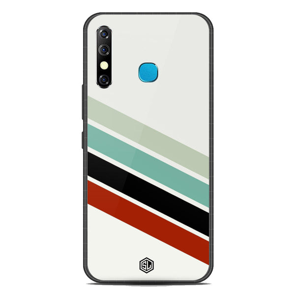 Retro Stripes Series Soft Phone Case - Premium Glass Case - Infinix Hot 8