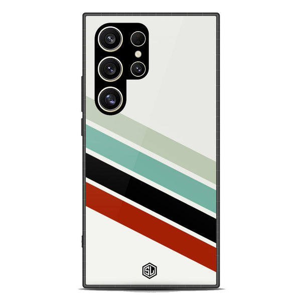 Retro Stripes Series Soft Phone Case - Premium Glass Case - Samsung Galaxy S24 Ultra