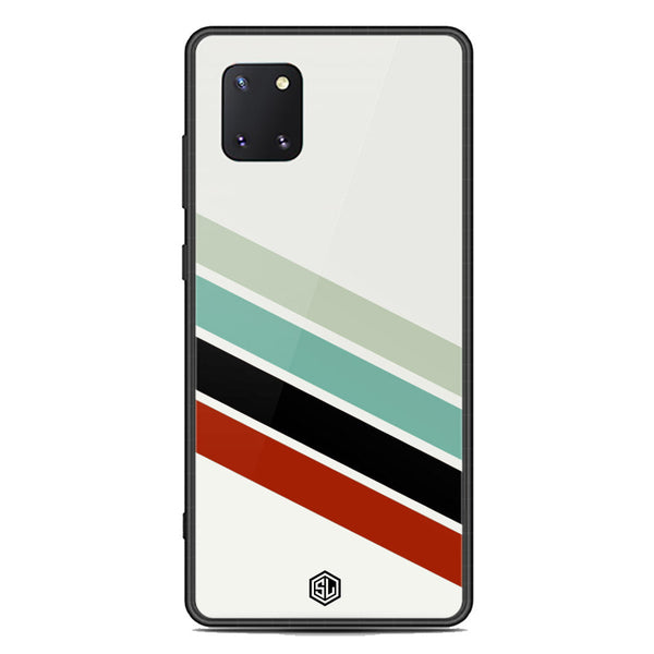 Retro Stripes Series Soft Phone Case - Premium Glass Case - Samsung Galaxy A81
