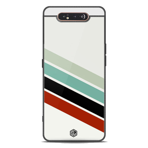 Retro Stripes Series Soft Phone Case - Premium Glass Case - Samsung Galaxy A80