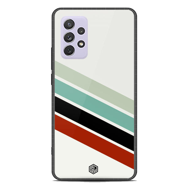 Retro Stripes Series Soft Phone Case - Premium Glass Case - Samsung Galaxy A72