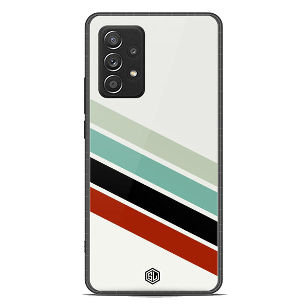 Retro Stripes Series Soft Phone Case - Premium Glass Case - Samsung Galaxy A52