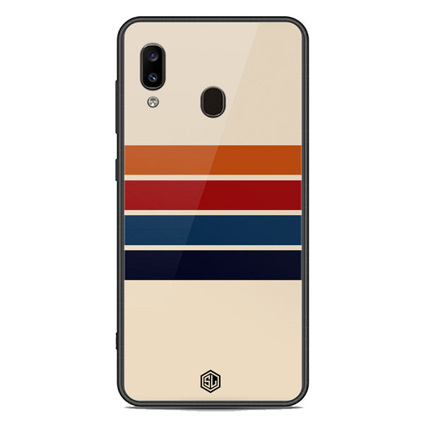 Retro Stripes Series Soft Phone Case - Premium Glass Case - Samsung Galaxy A20