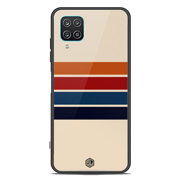Retro Stripes Series Soft Phone Case - Premium Glass Case - Samsung Galaxy A12