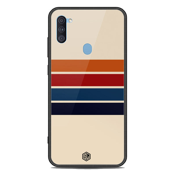 Retro Stripes Series Soft Phone Case - Premium Glass Case - Samsung Galaxy A11