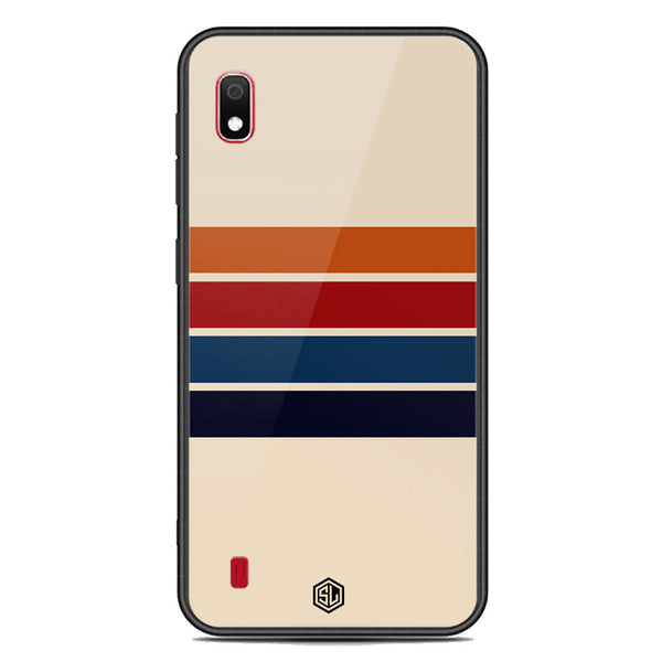 Retro Stripes Series Soft Phone Case - Premium Glass Case - Samsung Galaxy A10