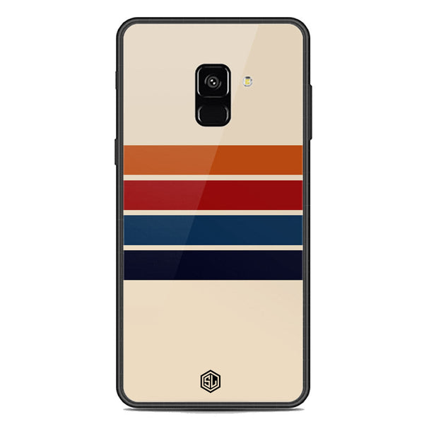 Retro Stripes Series Soft Phone Case - Premium Glass Case - Samsung Galaxy A8 2018